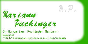 mariann puchinger business card